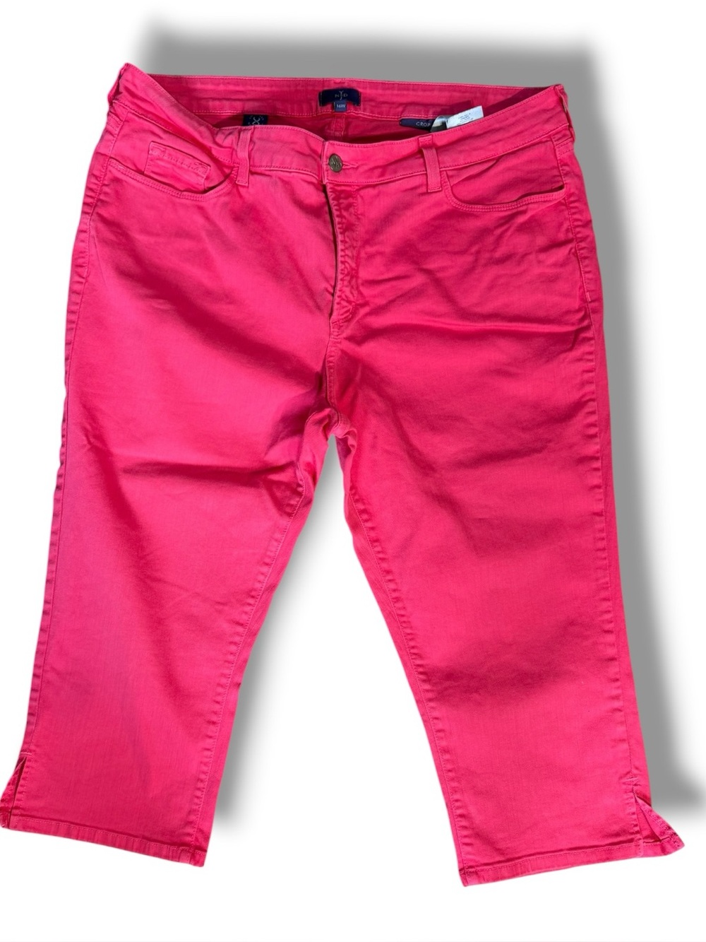 NYDJ (Not Your Daughter's Jeans) crop pants in size 16W featuring Lift tuck Pink